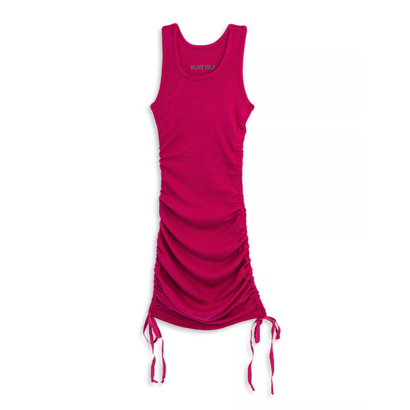 KatieJnyc Girls' Livi Ribbed Tank Dress Hot Pink Size XL 2609 - Picture 1 of 1